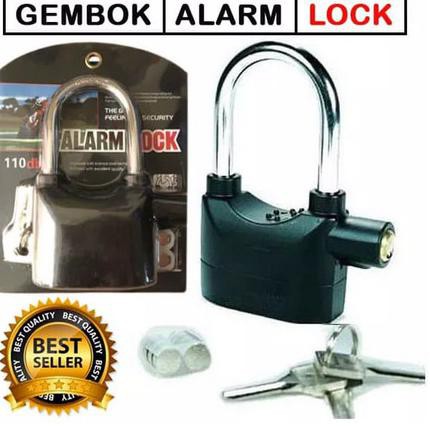 Kunci Gembok Cakram Ban Motor Gembok Alarm Padlock Kunci Rumah Pagar Rawawa09 Kualitas Baik