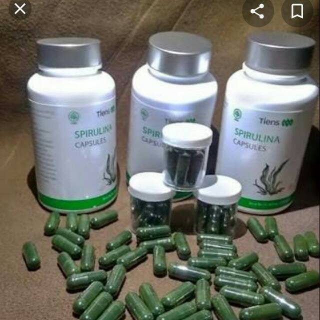 Masker wajah spirulina ori tiens 1 botol free kuas, mangkuk, dan air mawar
