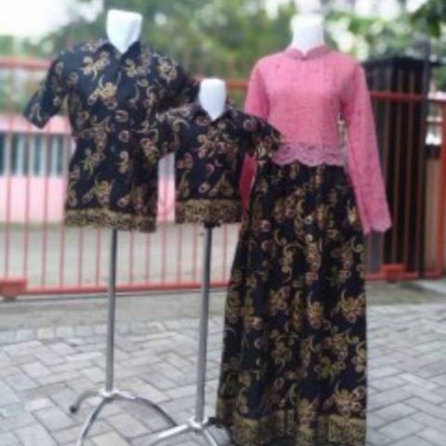 GAMIS COUPLE BROKAT BATIK BELINDA/ GAMIS PESTA ANAK /GAMIS COUPLE