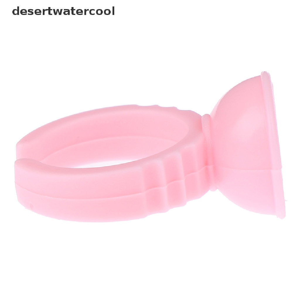 Deid 100Pcs / Set Cincin Holder Lem Bulu Mata Extension Sekali Pakai Untuk Salon