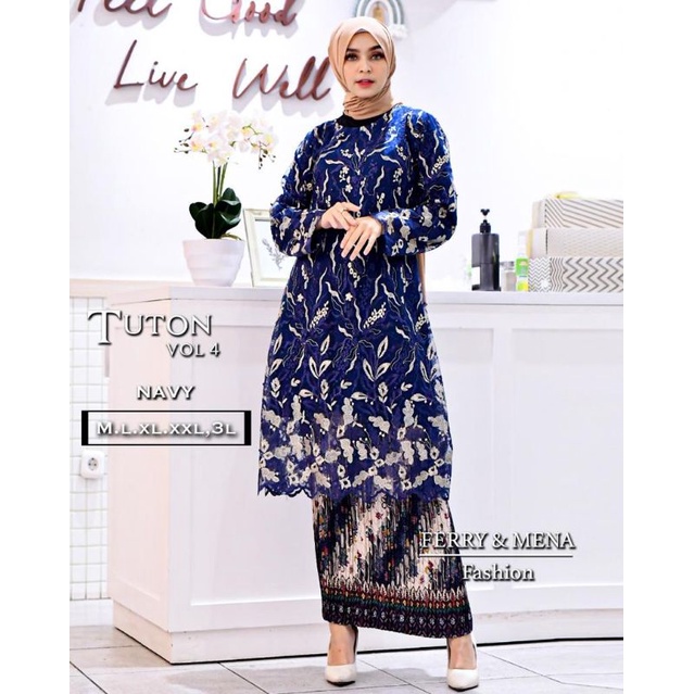 SETELAN TUNIK TULLE PADANG/TUNIK TUTON/TUNIK TERLARISSS