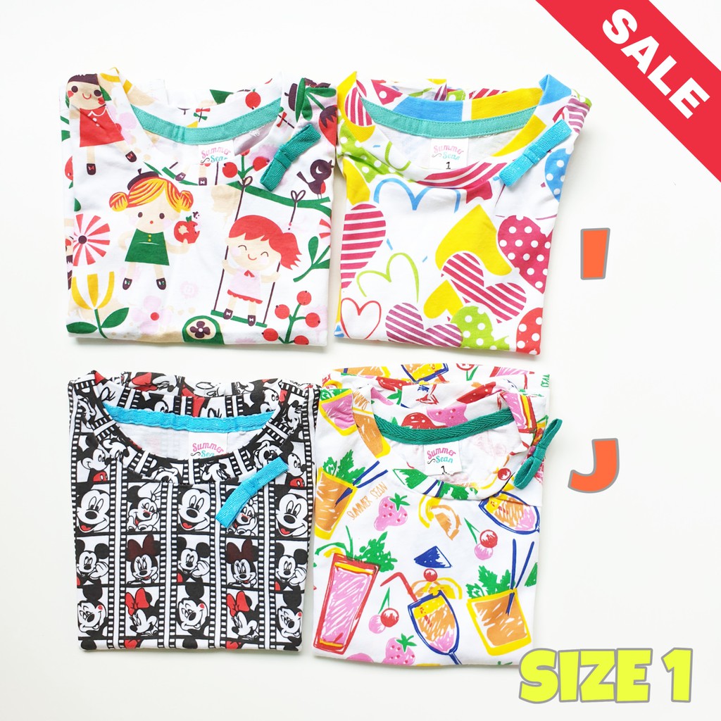 Baju Kaos Anak Perempuan Summersean size 1