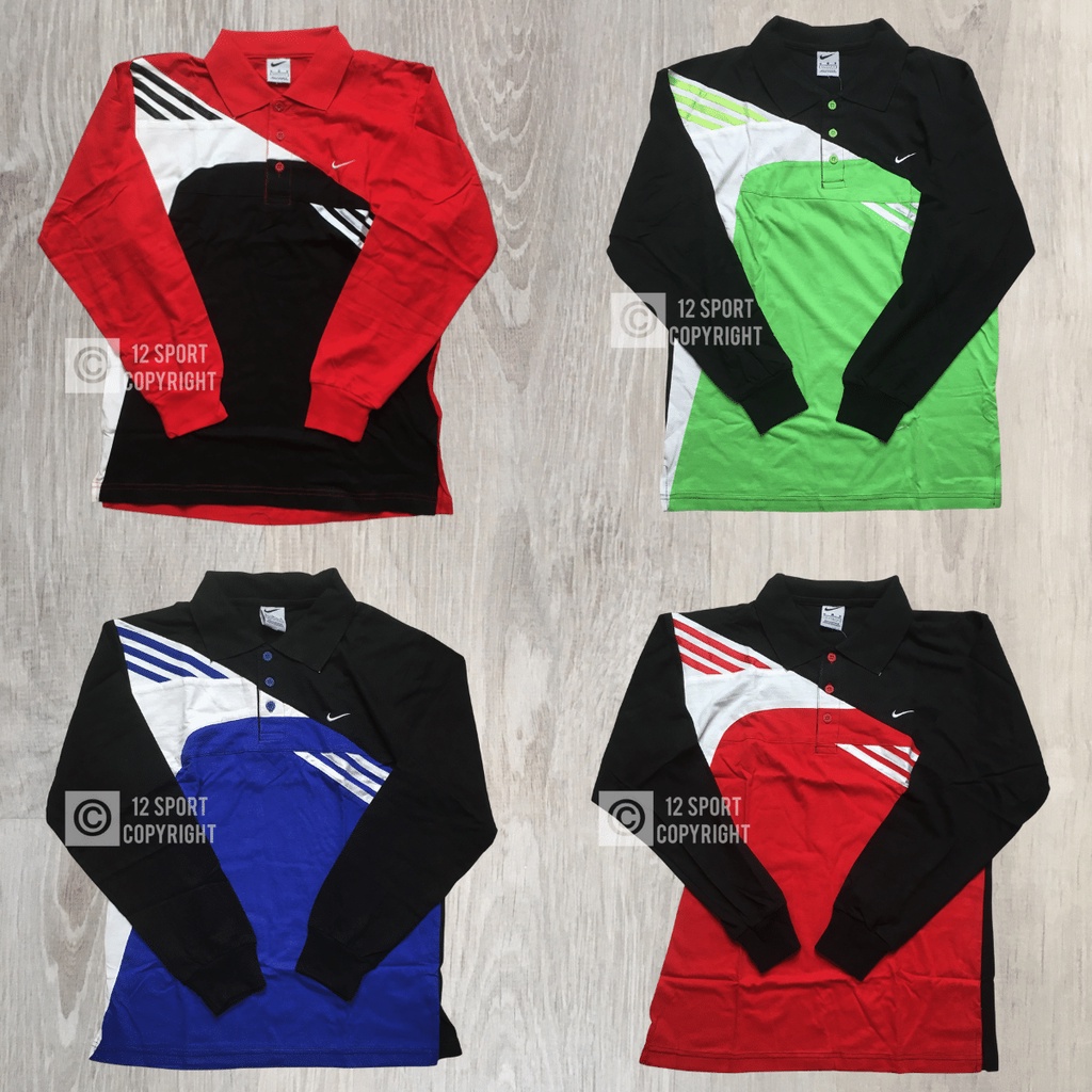 12SPORT - Kaos Polo Olahraga Lengan Panjang TS Chochiti Baju Kerah Sport Katun 100%