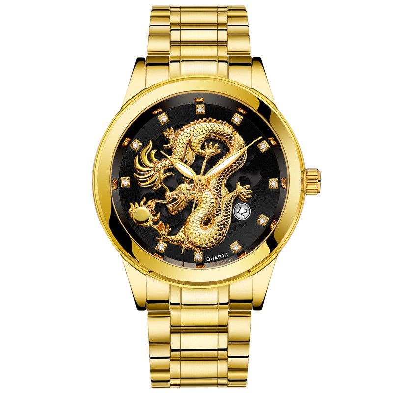 Fngeen Jam Tangan Dragon Jam Tangan Pria Naga Jam Tangan Outdoor Stainliss Steel Warna Pilihan