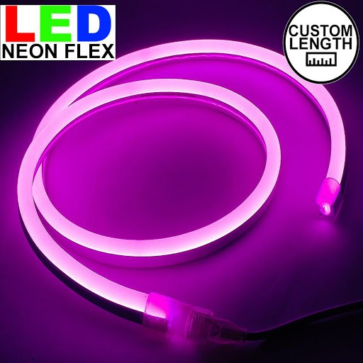 Lampu Led neon flexible  Rope light Custom Warna Pink meteran (belum termasuk colokan)