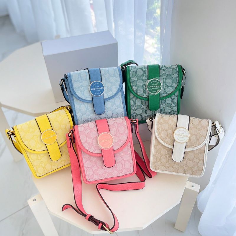 Tas Coach Phone Box | Ch Mini Sling Bag | Tas Selempang Wanita HP