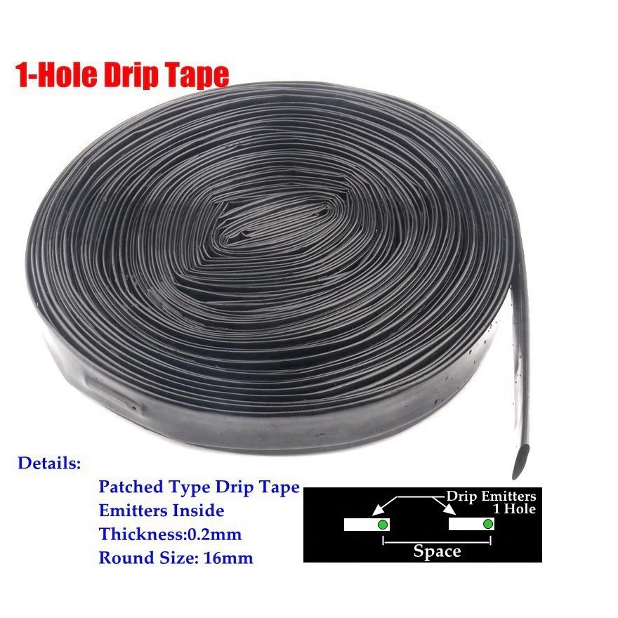 Selang Drip Tape Jarak Tetesan Air 30 cm Pipa Irigasi Tetes Diameter 16 mm