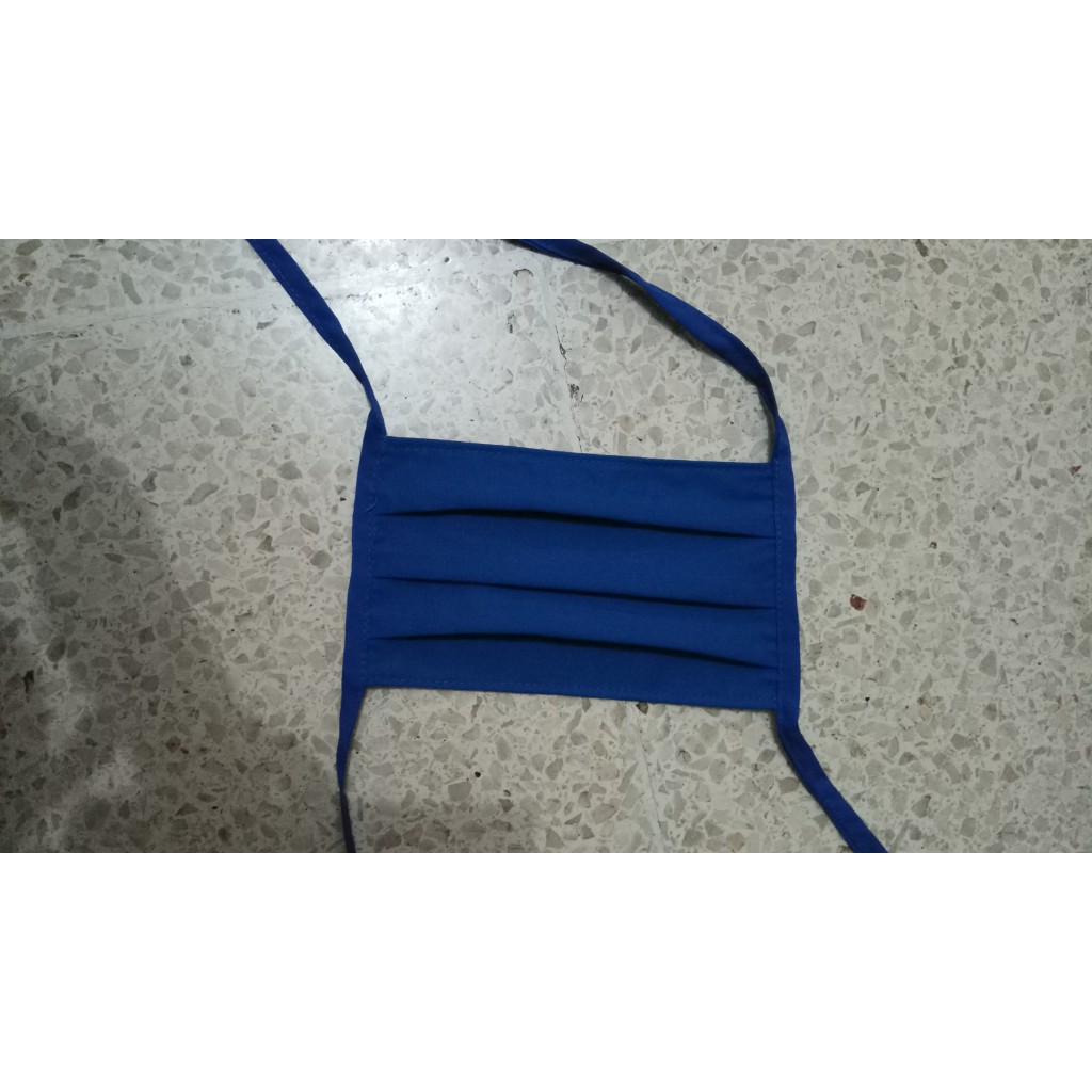Masker Kain warna biru elektrik