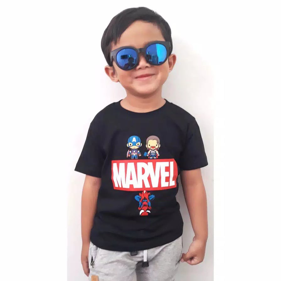 Kaos anak Superhero MARVEL / Kaos anak laki - laki 2-9 tahun motif karakter