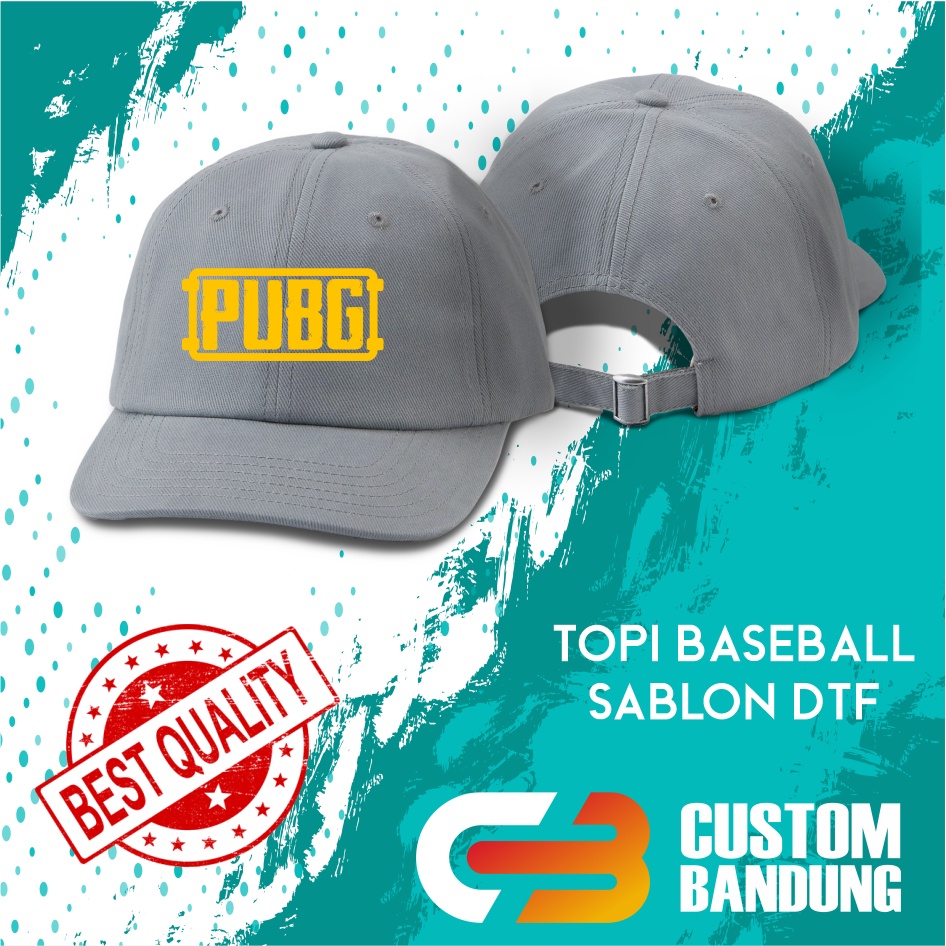 Topi Baseball PUBG 2 Pria Wanita Topi Cap Bisa Tulis Nama Bisa COD Original High Premium Quality