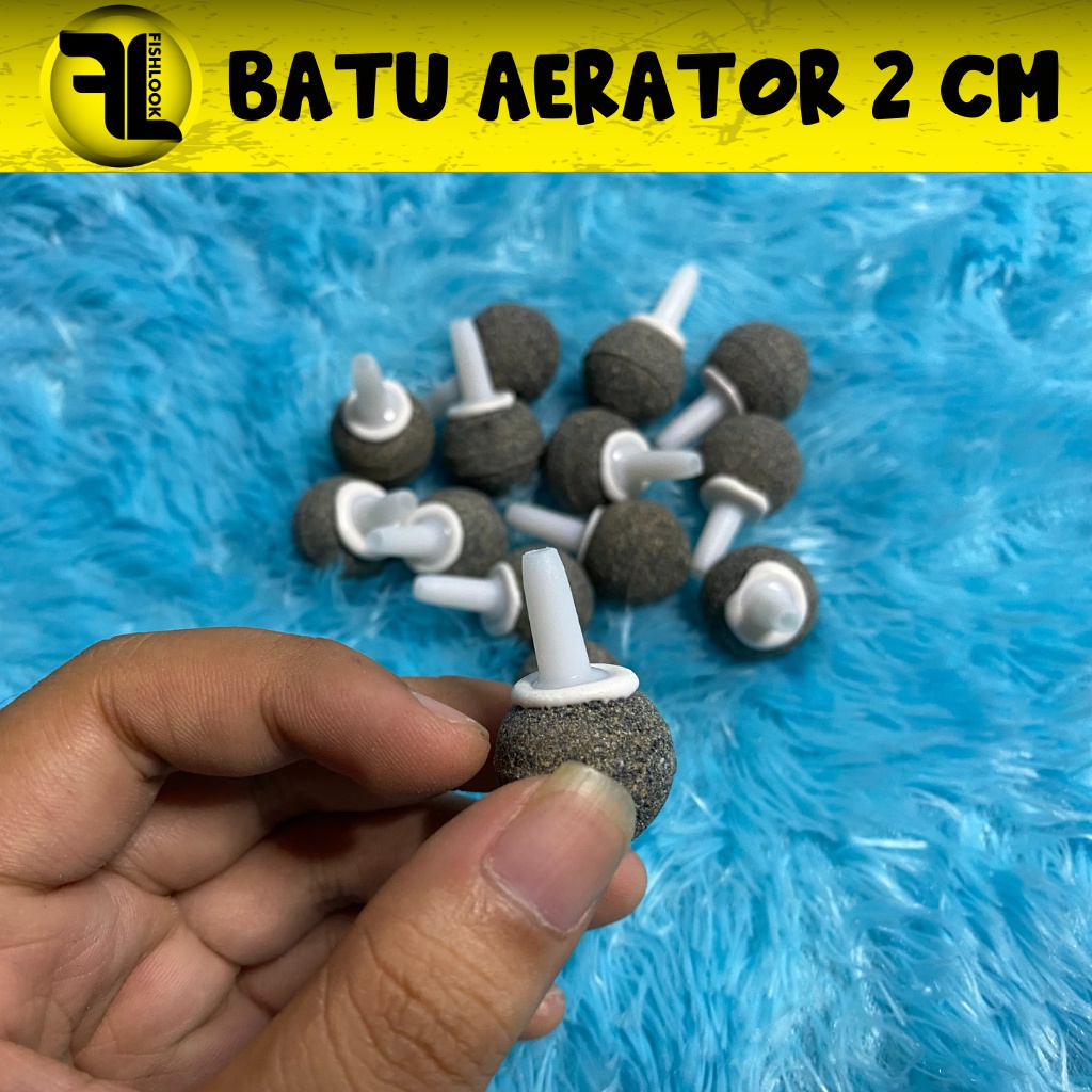 batu aerator bulat bola mini 2cm air stone airstone gelembung udara aquarium