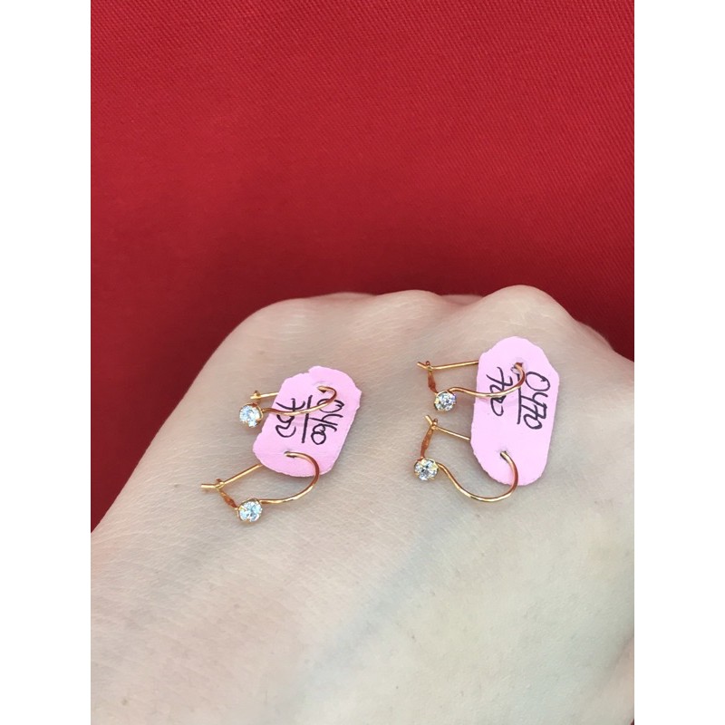 Anting hook permata emas asli kadar 700