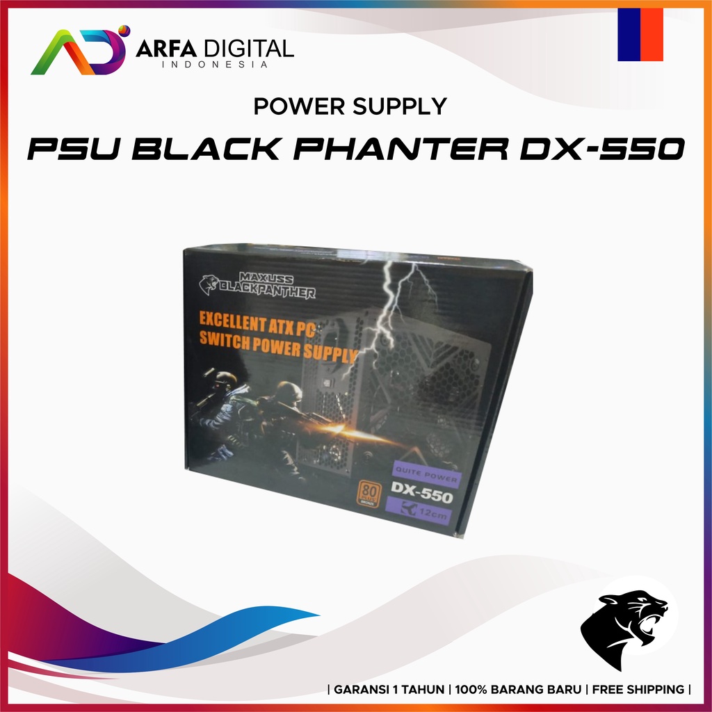 PSU Standard Maxxus Black Panther DX 550 Watt Bronze