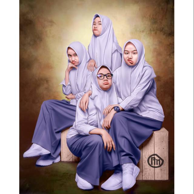 Editing photo smudge painting cocok untuk hadiah orang terdekat