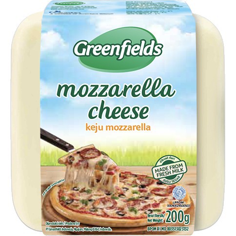 

GREENFIELDS MOZZARELLA CHEESE BLOCK / KEJU MOZZARELLA 200GR