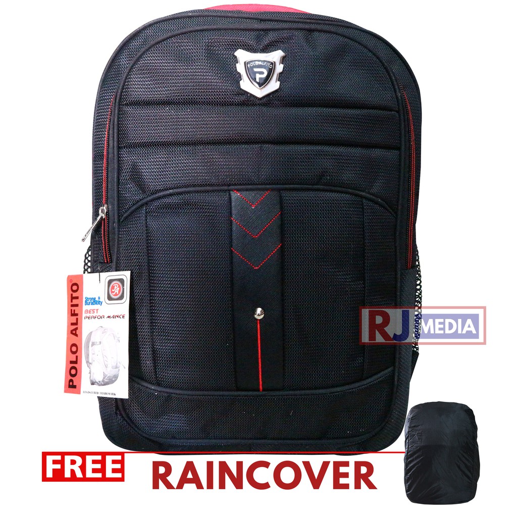 Tas Ransel Laptop Sekolah SD SMP SMA Kuliah Kerja Polo Alfito Ori tas Ransel Pria Tas Punggung Keren Stylish Trendy  Bonus Raincover Laptop In