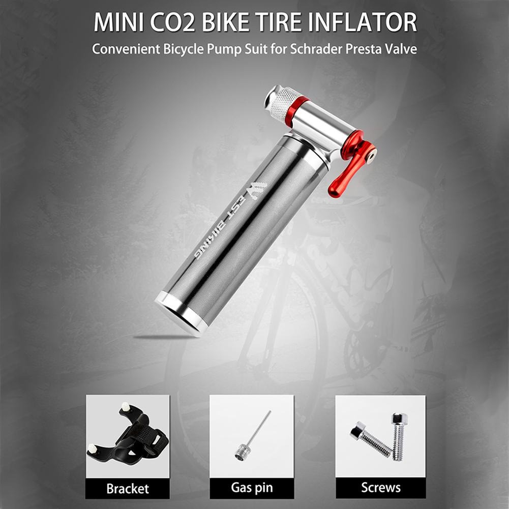 WEST BIKING Pompa Angin Ban Sepeda CO2 Inflator Portable Bike Pump