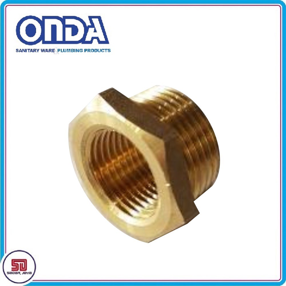 ONDA Verlop Ring Drat Metal Brass 3/4&quot; X 1/2&quot; Over Shock Drat Keran Flok Plok Vlok