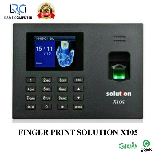 SOLUTION X105 Mesin Absensi Sidik Jari Fingerprint LAN RJ45