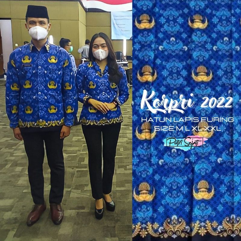 TERBARU  Baju KORPRI 2022 / Seragam KORPRI PNS / Full Furing / Atasan KORPRI