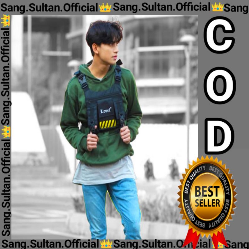 TAS DADA LEVEL CHEZ PREMIUM CHEST BAG RIG TACTICAL BIKER ROMPI MODEL DEPAN TAS PELINDUNG DADA RIG BA