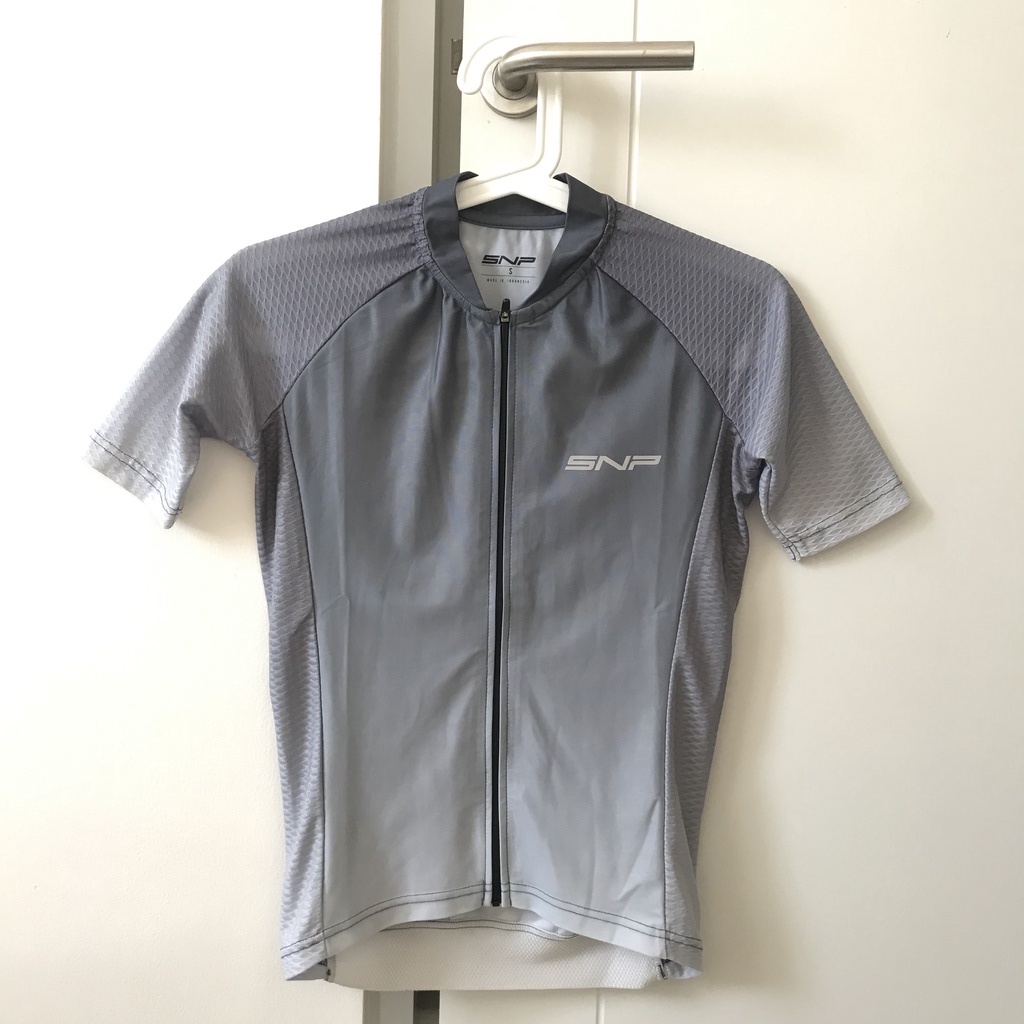 Jersey Sepeda SNP Salt Pepper Grey Silver Unisex S - Preloved
