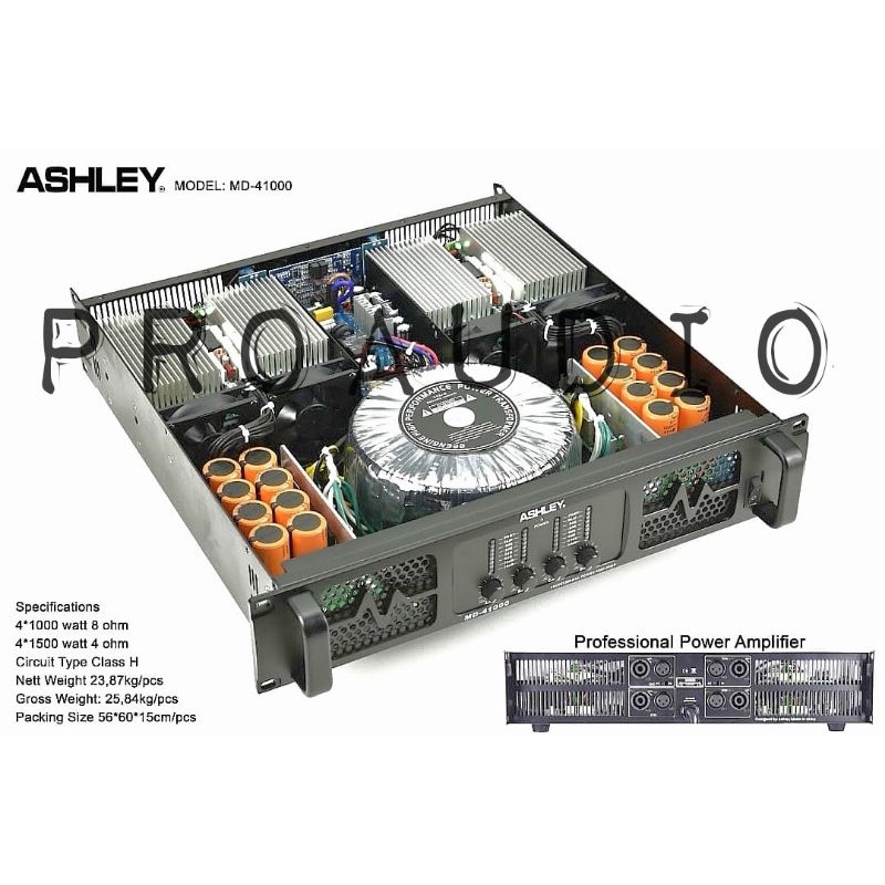 Power 4 Channel Ashley Md41000 Md 41000 Original