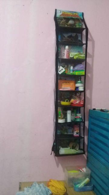 Rak Gantung Organizer Set 3in1 Rak Tas,sepatu,jilbab+hanger Besi Banner Karakter 1 Kg