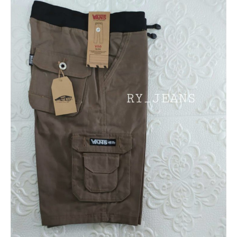 Cargo pendek rib pinggang kolor xaniago celana cargo pria cargo pendek
