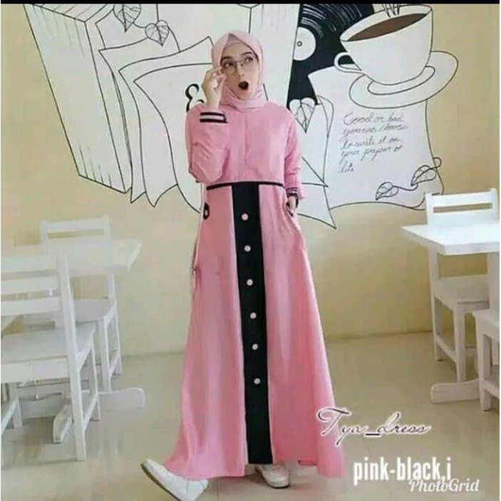 TYA DRESS baju muslim wanita Gamis muslim Baju Muslim wanita