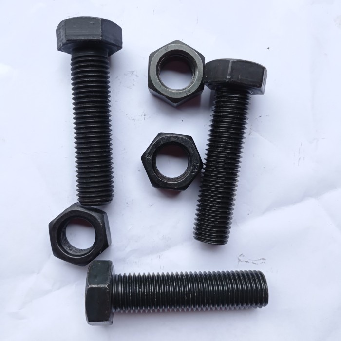 BAUT BAJA HTB 8.8 M20 X 130 / BAUT BAJA M20 X 130 HITAM / BAUT M20X130 BAJA / BAUT 30 KUNCI 30 FULL 