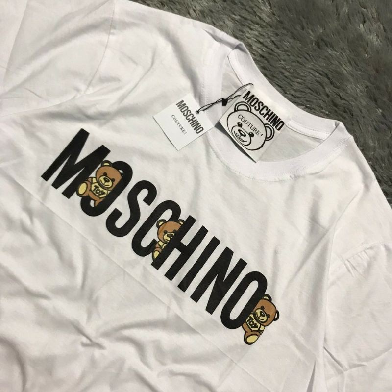 Kaos Tshirt Moschino 3 Head Bear Premium Hight Quality