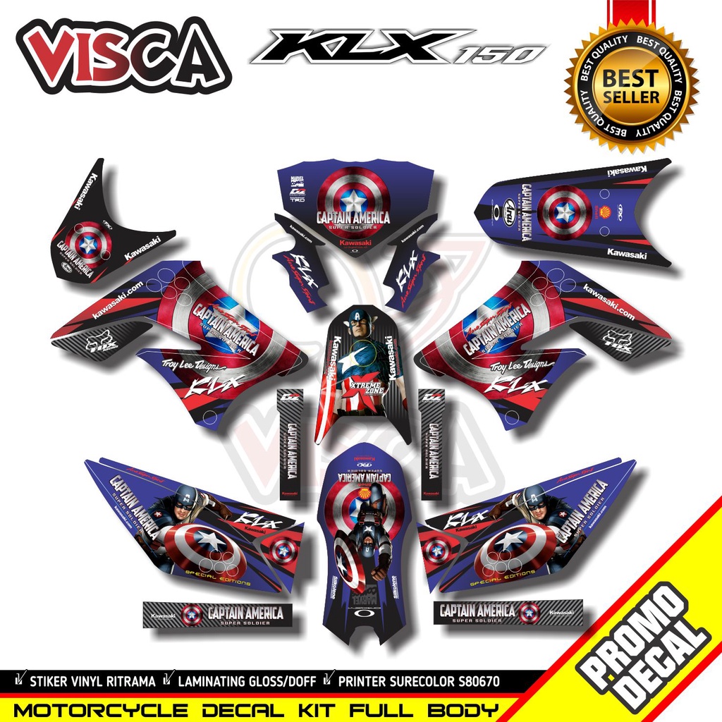 Stiker Klx 150 S Decal Klx Stiker Klx Decal Klx Hologram decal klx s 150 lama Decal Klx 150 S Fullbo
