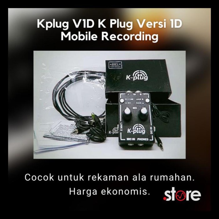 Kplug V1D K Plug Versi 1D Mobile Recording Audio Interface Soundcard