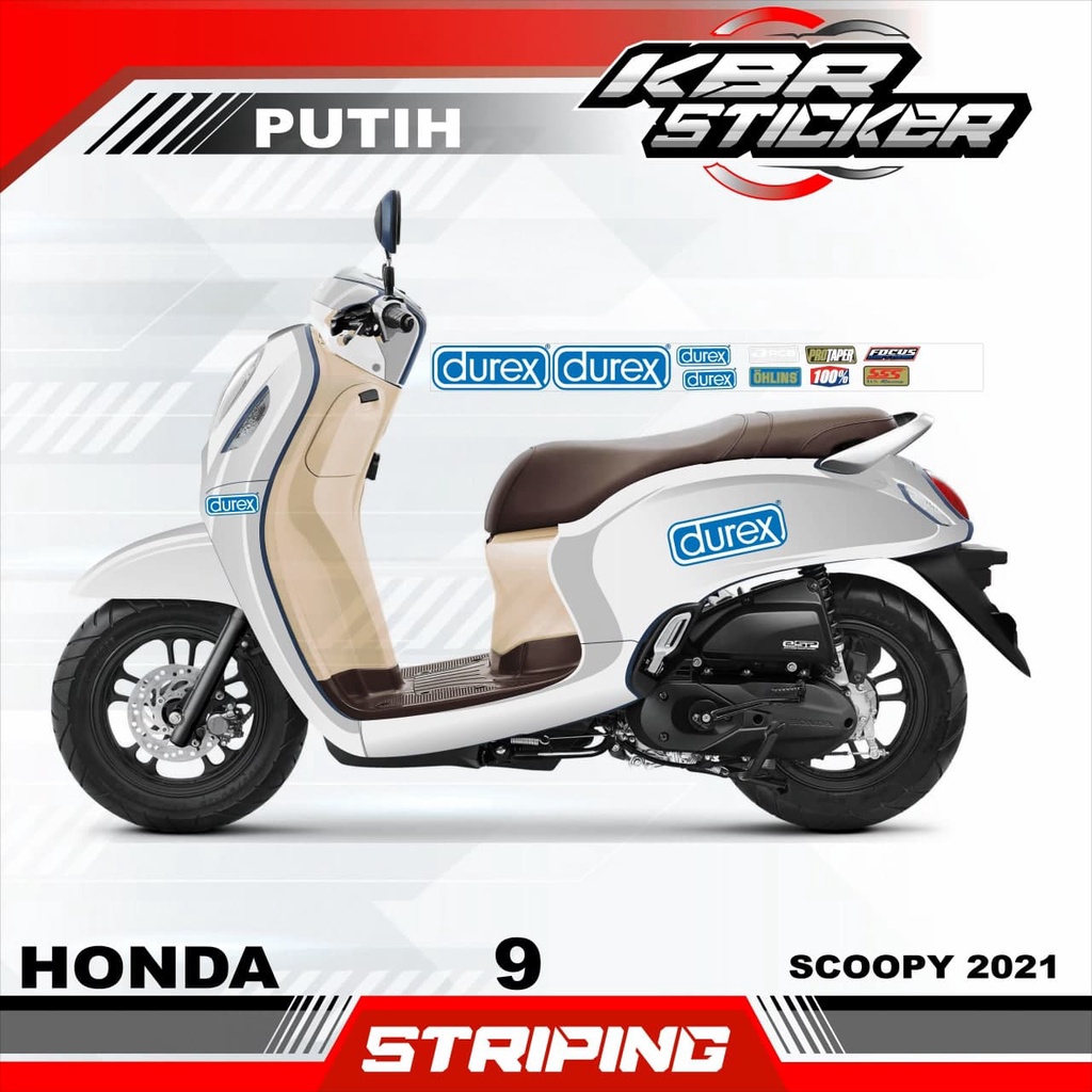 SCOOPY 2021 stiker motor striping SCOOPY 2021 motor honda motor sticker variasi Racing 09