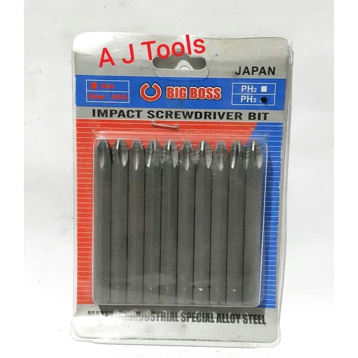 MATA OBENG KETOK PH3 X 80 MM / IMPACT SCREWDRIVER BITS PH3 BIG BOSS