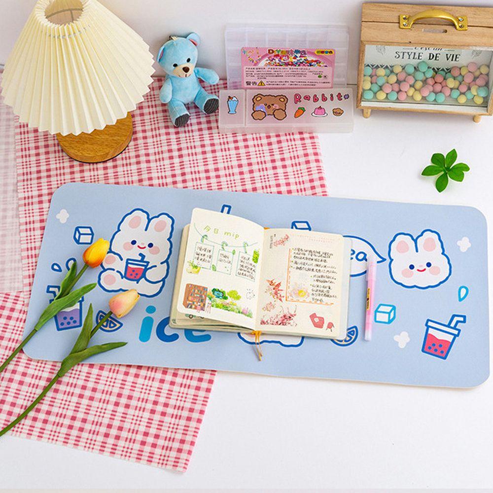 Agustinina Mouse Pad Lucu Kreativitas Aksesoris Komputer Perlengkapan Kantor Kartun Hewan Keyboard Pad Desk Pad