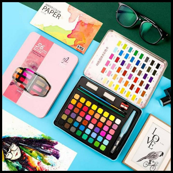 

Water Color Set - Paket Lengkap Cat Air Termasuk Kuas, Kertas Gambar