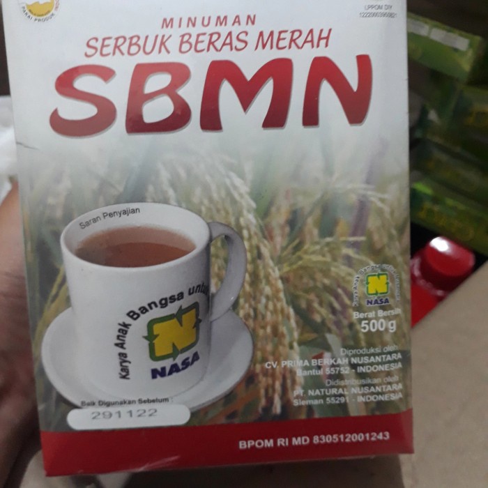 

serbuk beras merah natural 500 grm SBMN NASA