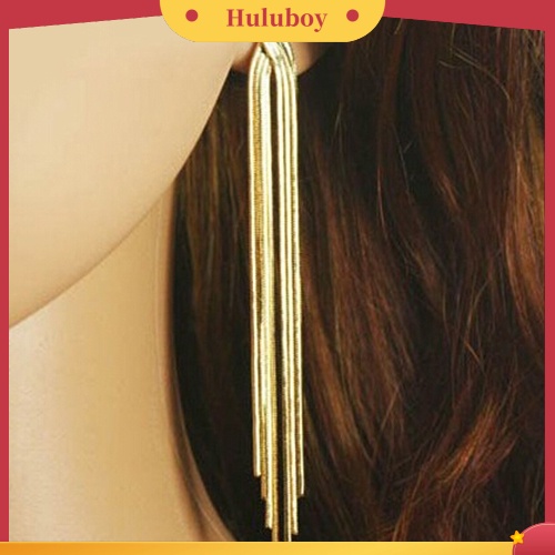 Hu Hu Hu Hu Hu Alat Bantu Pasang Kacamata♡ Anting Tusuk Gantung Wanita Desain Rantai Ularrumbai Untuk Pesta Cocktailpernikahan