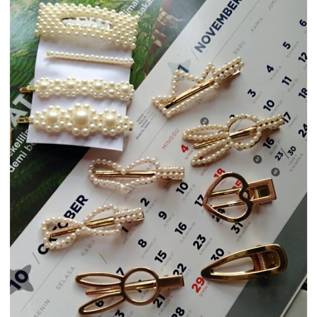 Jepit ala korea/ jepit jilbab dan  rambut  ala korea