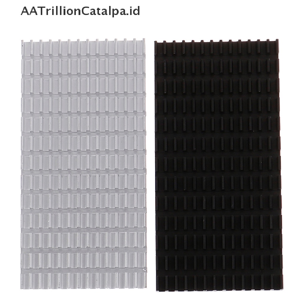 Aatrillioncatalpa 80x40 X 5mm Heatsink Panel Radiator Power IC Pendingin CPU Bahan Aluminum