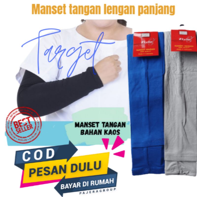 (10 pasang) manset ziezie manset lengan panjang polos