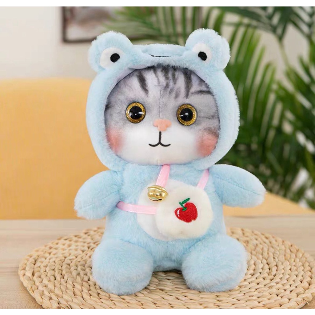 BONEKA KUCING CAT KOSTUM OWL DINO FROG BERUANG KELINCI NYANKO SENSEI IMPOR LUCU