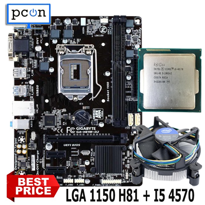 PAKET Mobo  LGA 1150 H81 GIGBAYTE DENGAN I5 4570