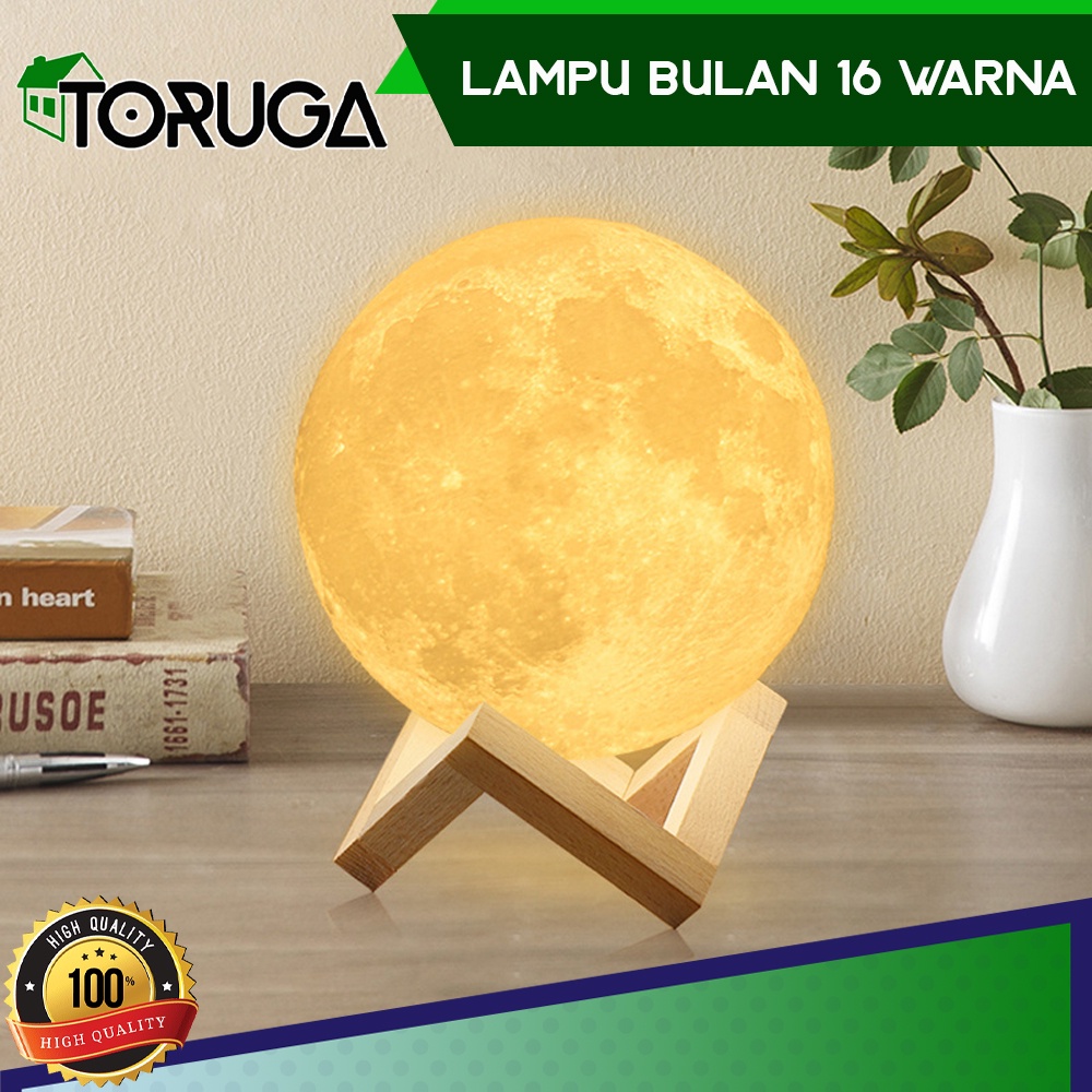 Lampu Tidur Bulan Magic LED Berubah 16 Warna Moon Light Dekorasi Lamp