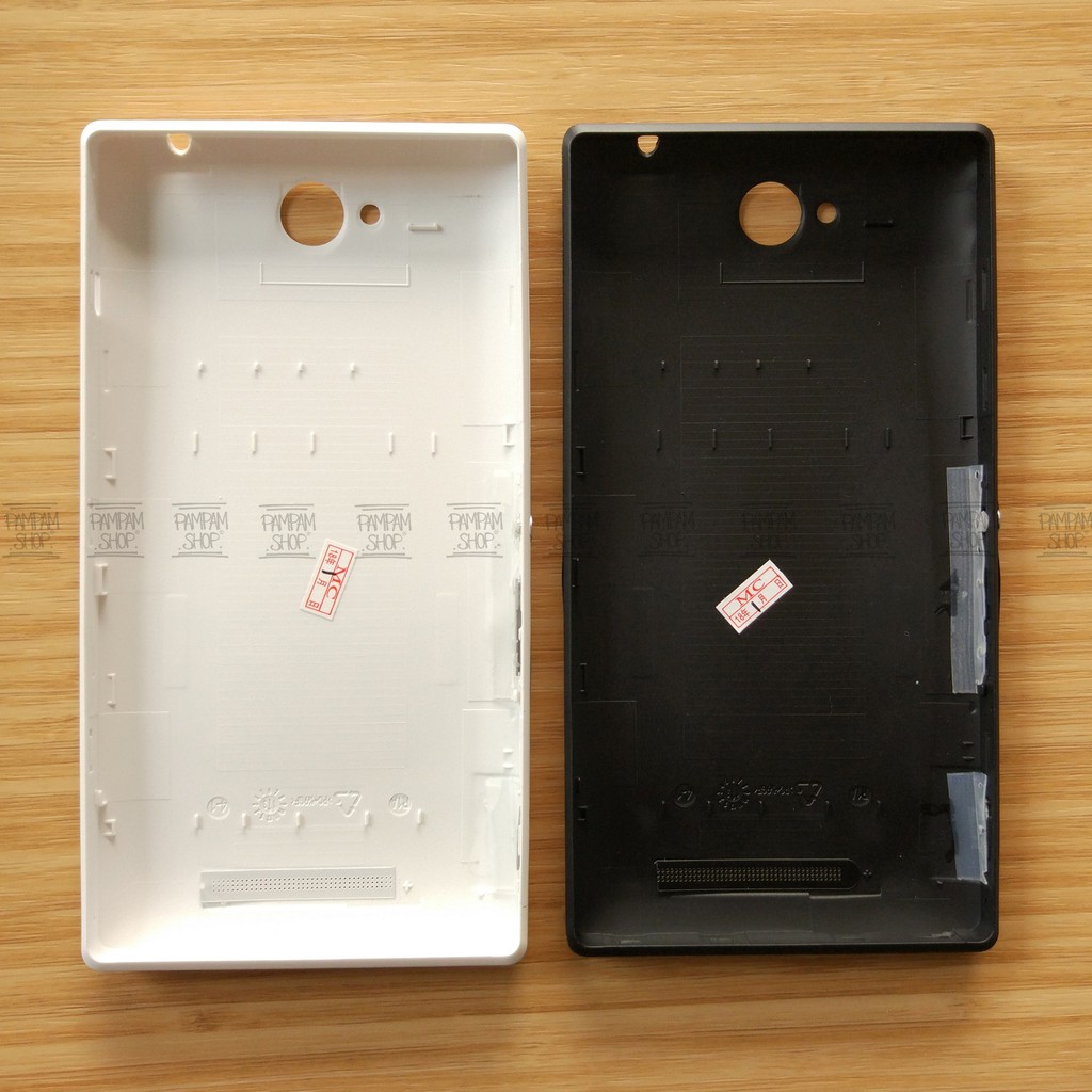 Tutup Belakang Baterai Casing Backdoor Back Door Cover Sony Xperia C Original OEM Hitam Putih C1 C 1