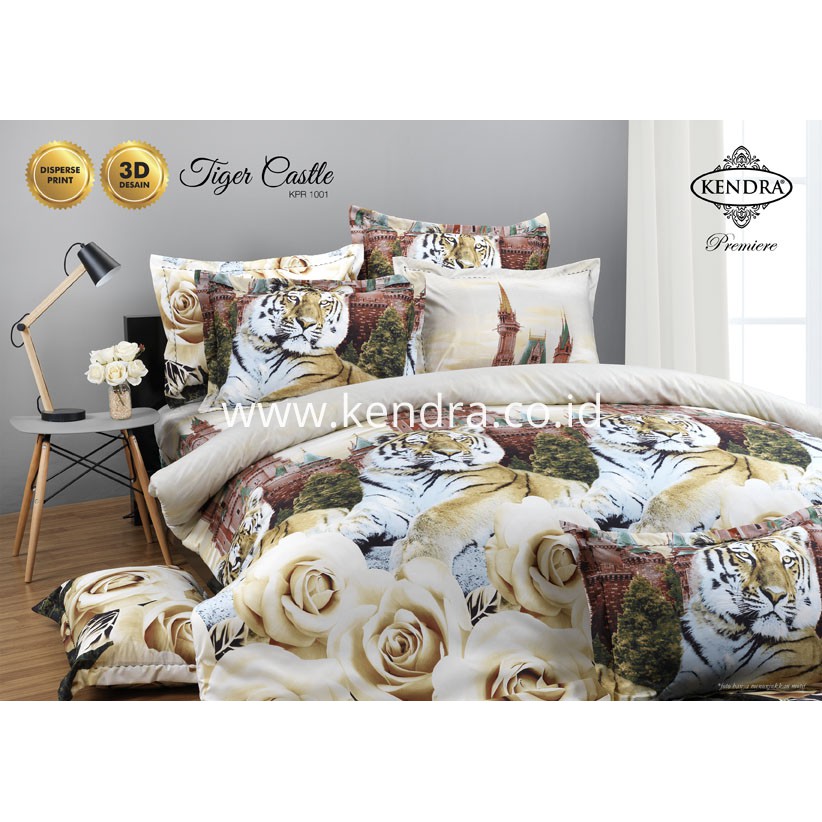 Khusus Anteraja 1 Kg Bedcover Rumbai Kendra Premiere Tiger Castle 180x200