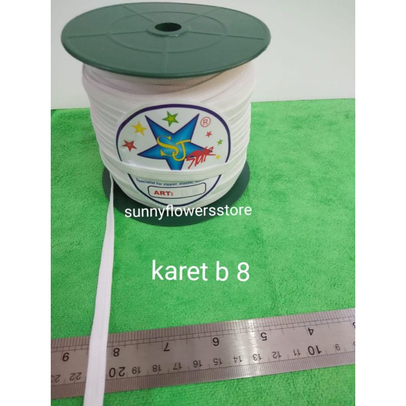 karet elastis b8 putih  isi 80 yard