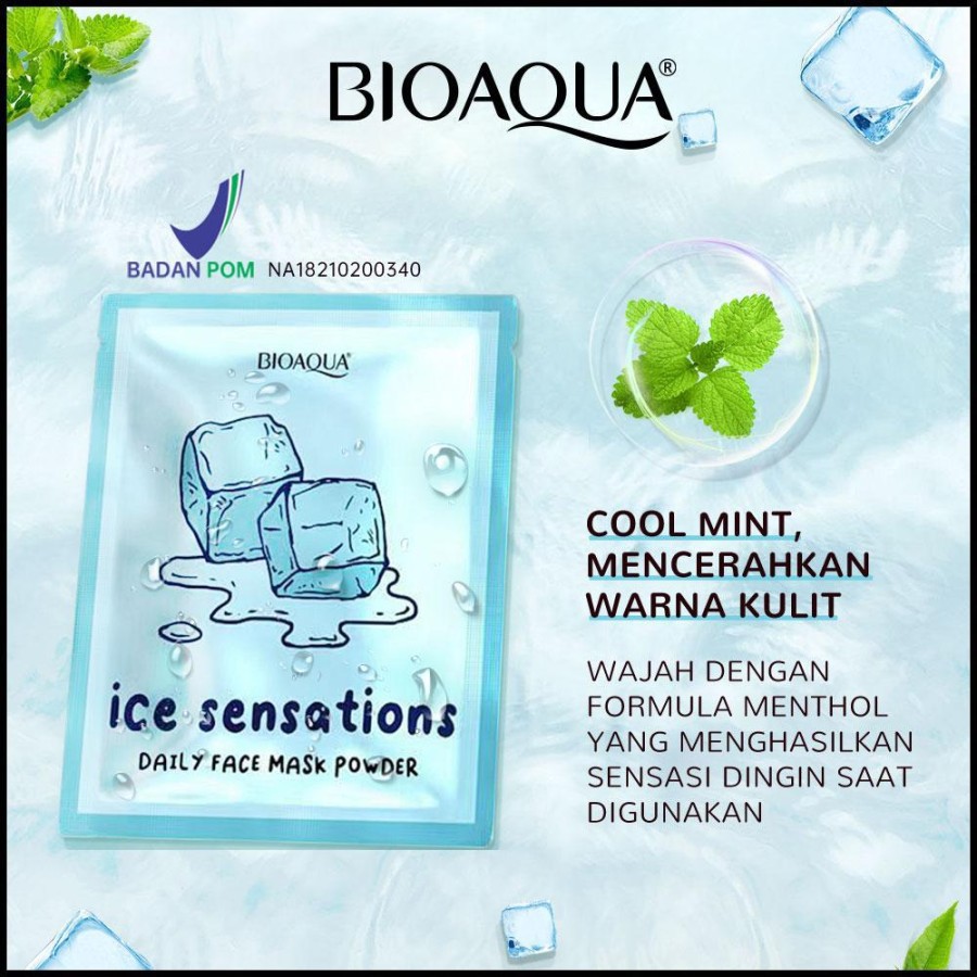 BIOAQUA DAILY FACE MASK POWDER - MASKER WAJAH ALAMI BPOM